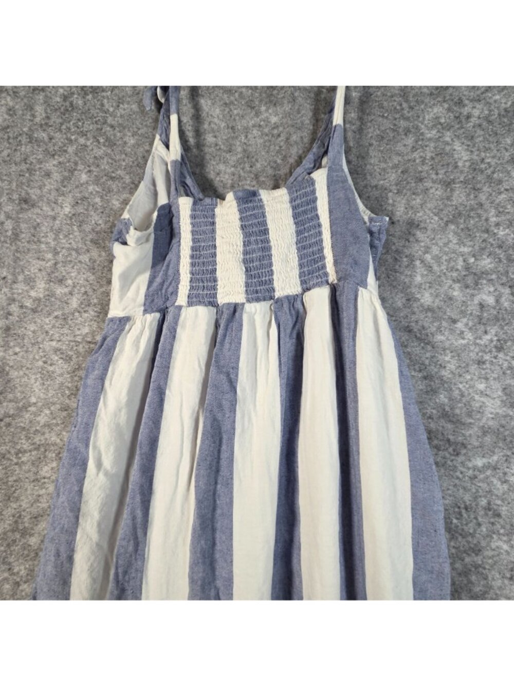 Tommy Bahama Blue White Stripe Maxi Dress Size Large Coastal Resort Nautical Boh - Picture 7 of 10